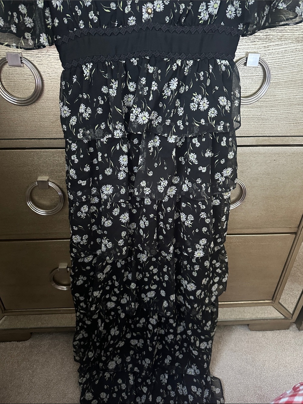🛍️SALE🛍️ Juicy Couture Black Label Tiered Floral V-Neck Maxi Dress - Picture 5 of 7
